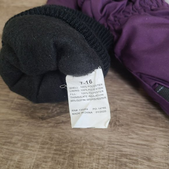 3M Thinsulate Insulated Youth Sz 7-16 Winter Gloves Purple - Picture 5 of 5